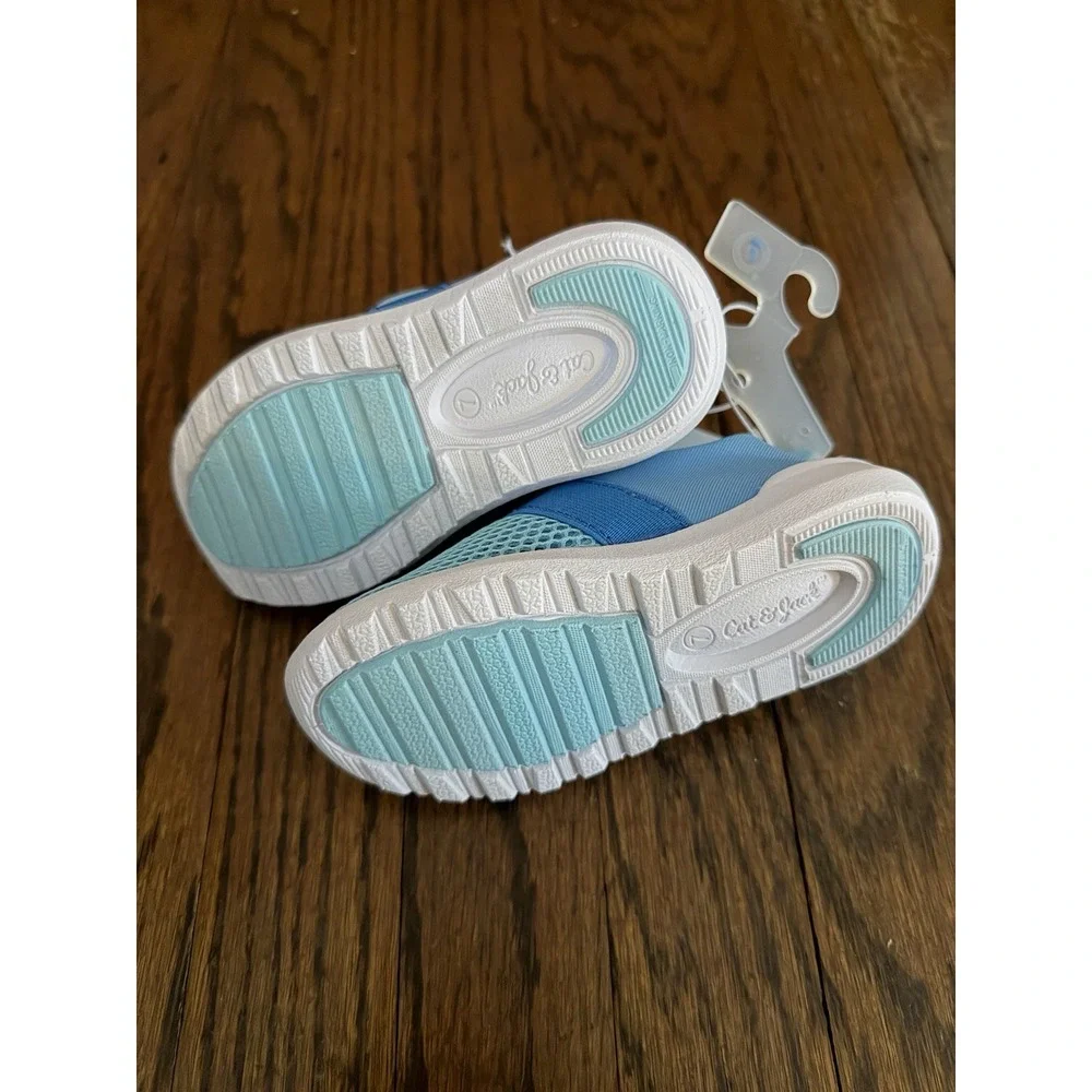 Cat & Jack Unisex Toddler Light Blue Slip-On Water Shoes Size 7 NWOB Mesh Top